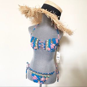 Nanette Lepore Polynesian Top & Side Tie Bikini